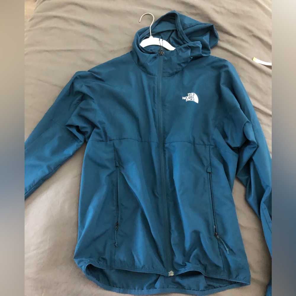 North face men jacket windbreaks small blue